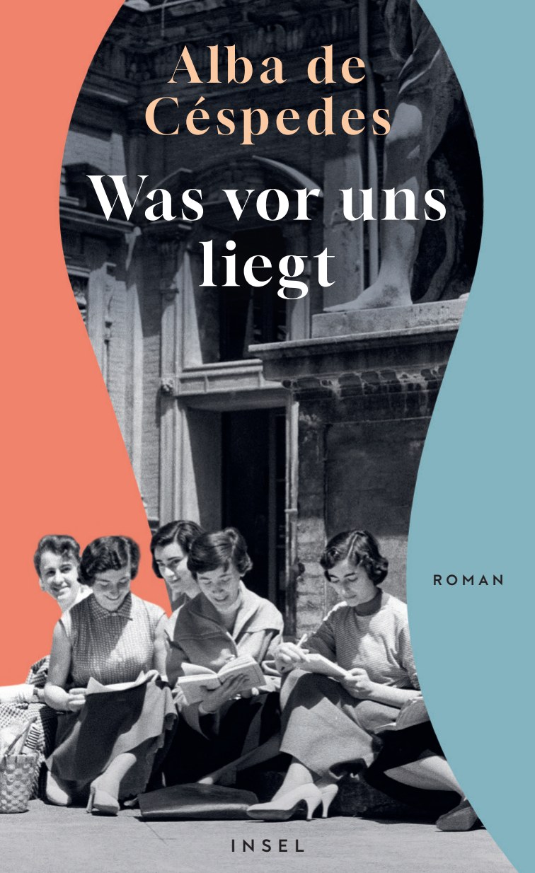 Cover des Romans: Ein paar junge Frauen sitzen auf einer Treppe, manche von ihnen lesen.